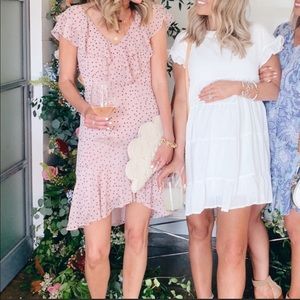 Polka dot baby pink dress
